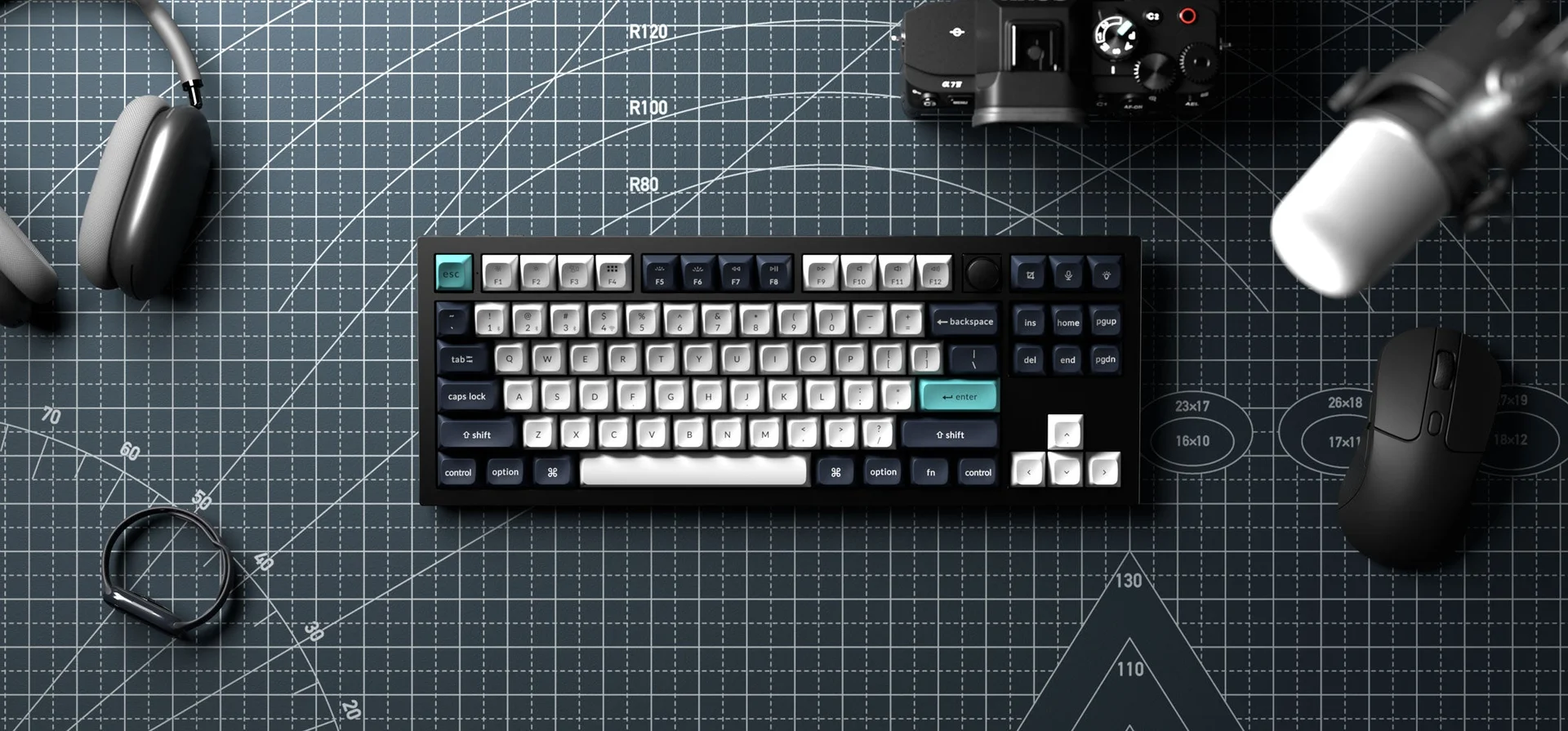 The compact Redragon K617 Fizz gaming keyboard
